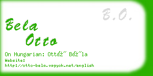 bela otto business card